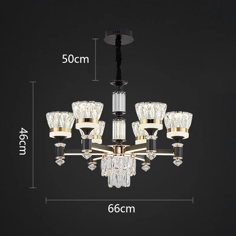 ثريا كريستال DecorBites™‎ معلقة لغرفة المعيشة وغرفة الطعام، ديكور منزلي فاخر