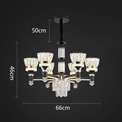 ثريا كريستال DecorBites™‎ معلقة لغرفة المعيشة وغرفة الطعام، ديكور منزلي فاخر