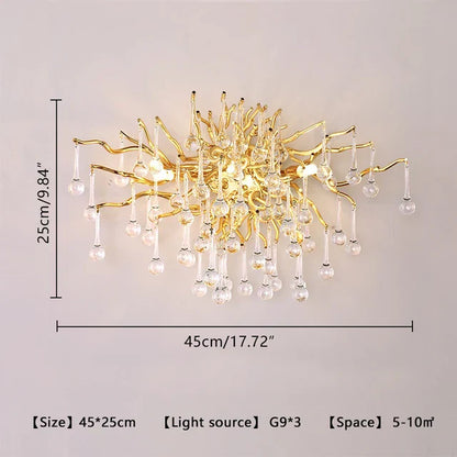 DecorBites™ Crystal Chandelier: Luxury Living Decor Lighting Fixture