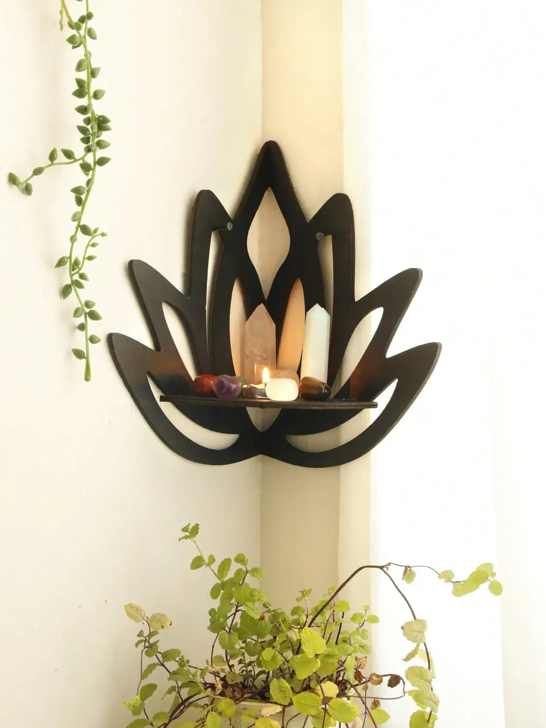 DecorBites™ Lotus Floating Wall Shelf - Multi-Style Home Decor
