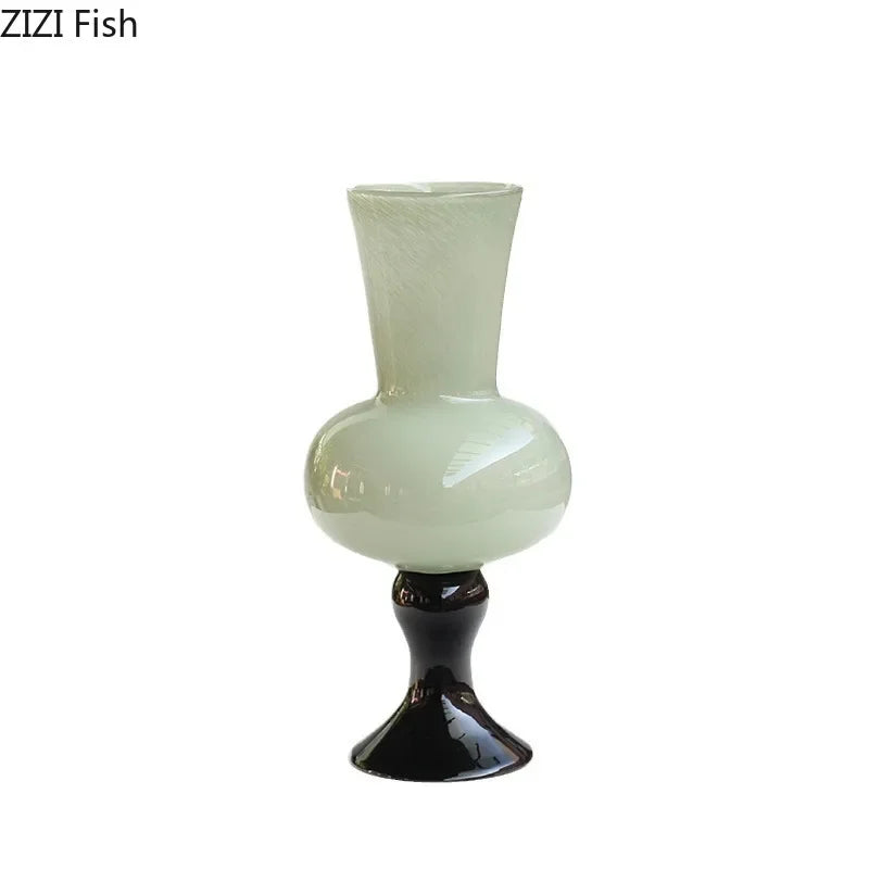 Decorbites™ Kelchglas-Vase für Schreibtischdekoration mit künstlichen Blumen