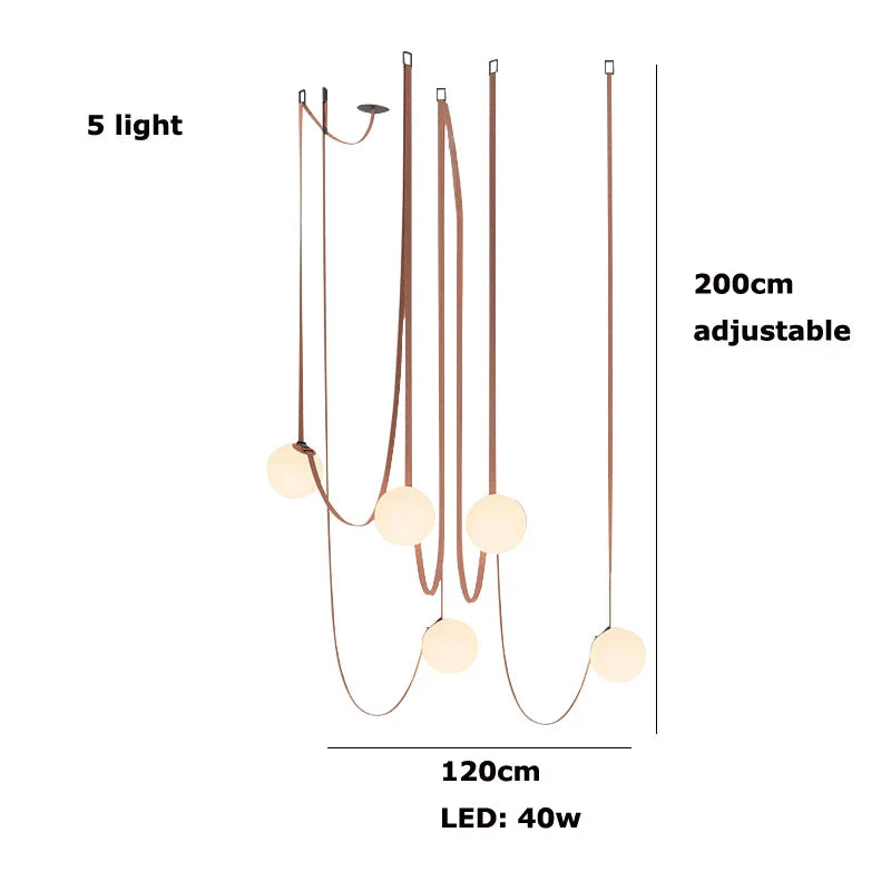 Lámpara colgante de bola de cristal DecorBites™ para salón-comedor tipo loft, iluminación LED