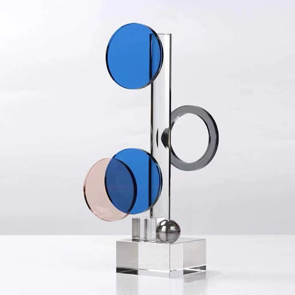 DecorBites™ Crystal Geometric Ring Sculpture Home Decor Figurine