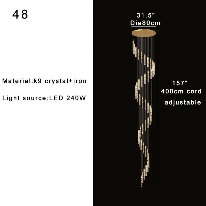 DecorBites™ High-ceiling Room Pendant Lights Adjustable Luxury Fixture