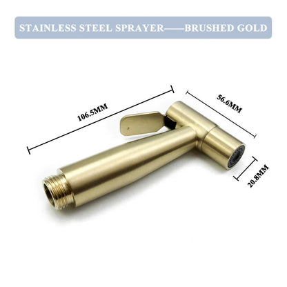 DecorBites™ Gold Bidet Faucet Handheld Sprayer Single Cold Water Tap Hygienic Toilet Shower