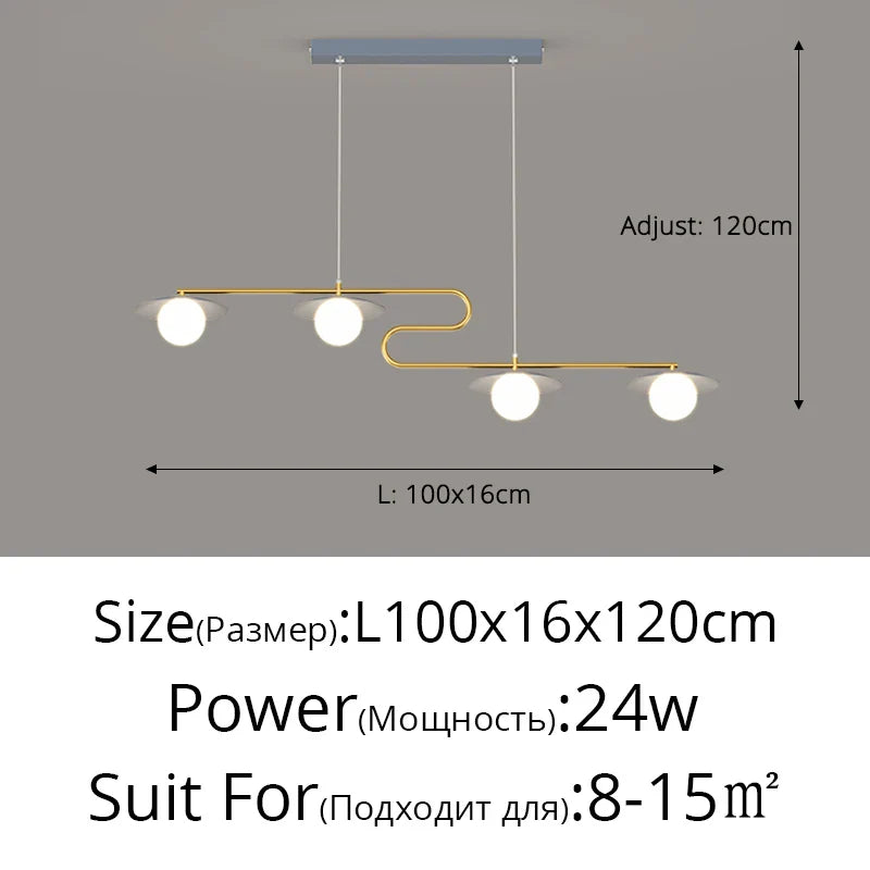 DecorBites™ Dimmable Led Ceiling Chandelier for Living Room, Dining Table, Kitchen - Modern Indoor Lighting Fixture