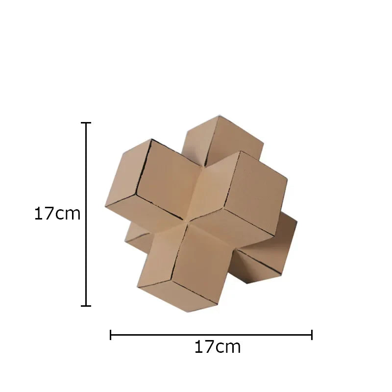 DecorBites™ Cube Block Sculpture Resin Desk Decoration Modern Artwork Ornament