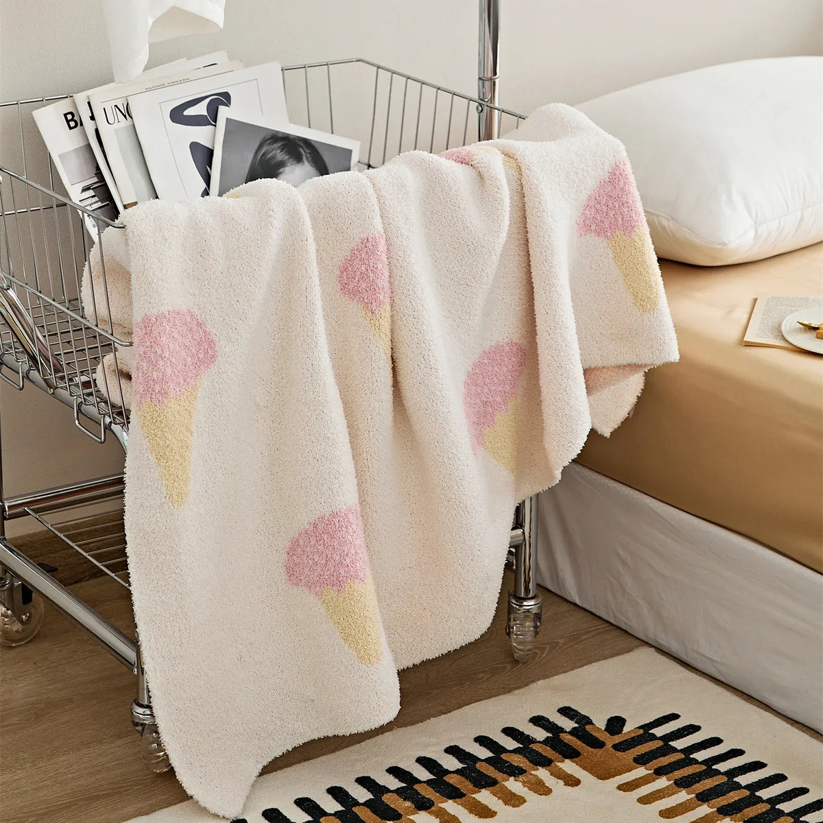 Manta Jacquard de Helado Kawaii™ Decorbites
