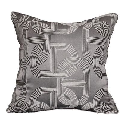غطاء وسادة ديكوربايتس™ بتصميم هندسي من الجاكار | غطاء وسادة فاخر عصري وخفيف | لمسة ديكورية منزلية
