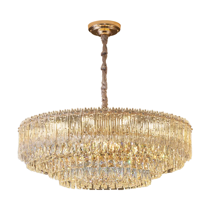 DecorBites™ Crystal Chandelier: Luxury Modern Room Lighting for Living Room, Dining Room, Bedroom