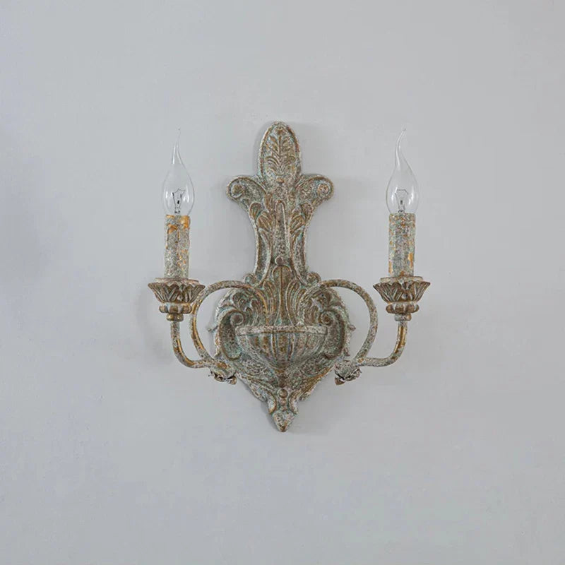 ديكوربايتس™ مصباح حائطي مزدوج الرأس من الحديد العتيق | غرفة نوم كلاسيكية، بجانب السرير، ممر، غرفة معيشة