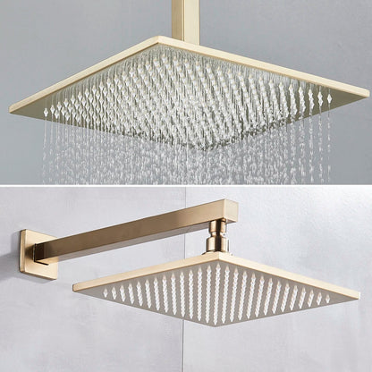 DecorBites™ Gold Thermostatic Rainfall Shower Faucet Mixer Set for Bathroom with Ceiling Wall Mount