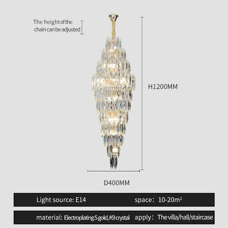 DecorBites™ Crystal Chandelier for Luxe Modern European Villa Decor