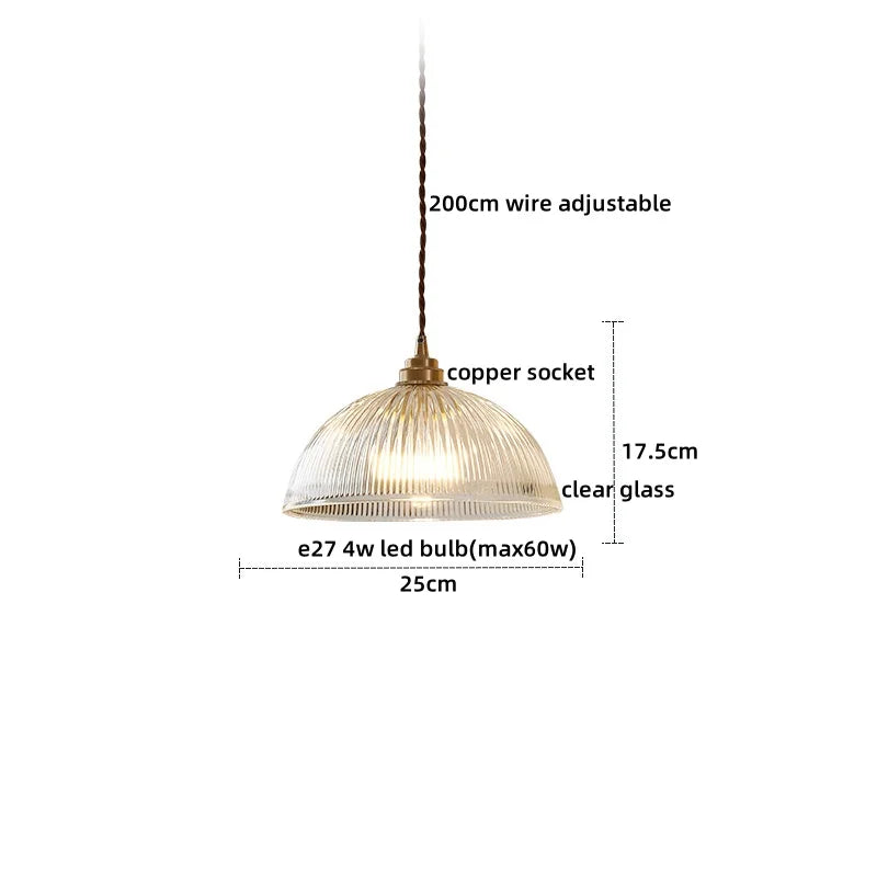 Glass LED Hanging Light