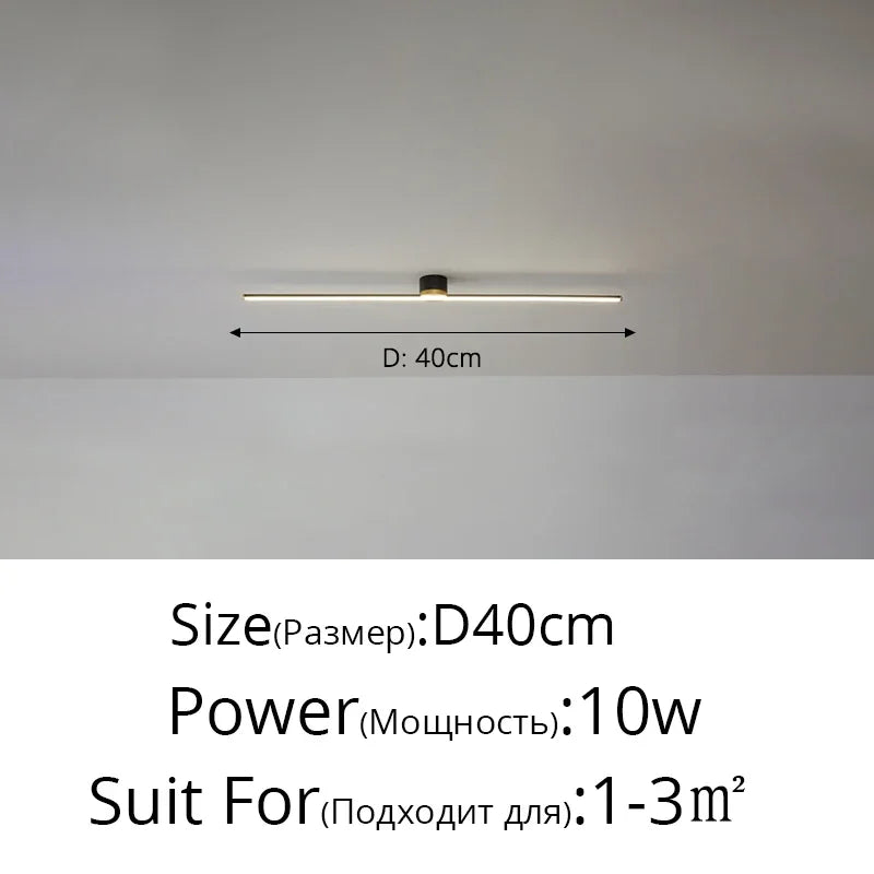 DecorBites™ LED Strip Ceiling Light: Sleek Modern Design for Home Lighting Ambiance