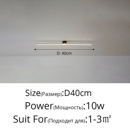 DecorBites™ LED Strip Ceiling Light: Sleek Modern Design for Home Lighting Ambiance