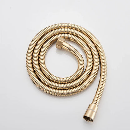 DecorBites™ High Pressure PVC Shower Hose with Handheld Head - Silver & Golden Smooth Design