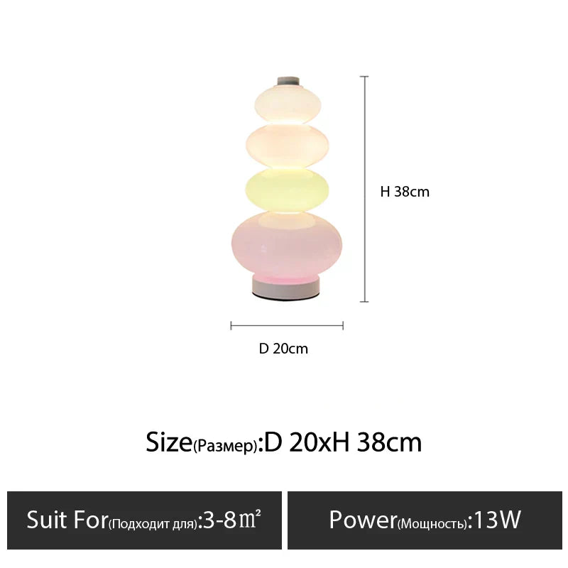 Decorbites™ Luz de Suelo con Cuentas Glowbule: Lámpara de Vidrio Dulce para Dormitorio, Sala de Estar, Habitación de Niños