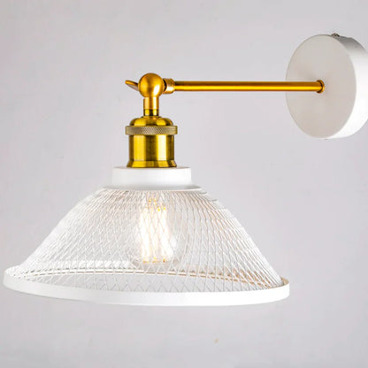 DecorBites™ Iron Net Wall Lamp: Modern Metal Cage Bedroom Lighting