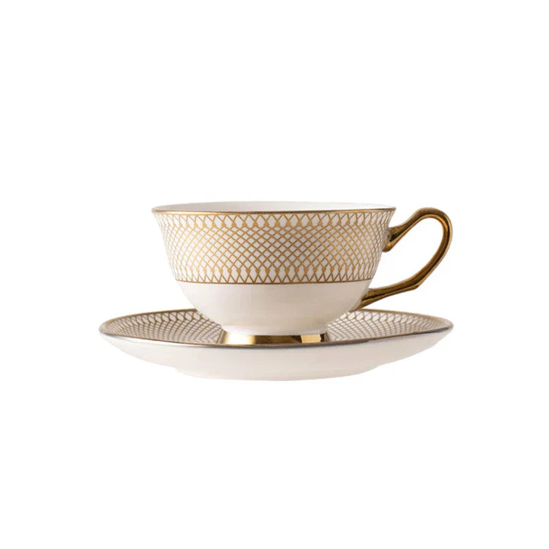 Decorbites™ Goldenes Keramik-Teeservice für den Esstisch, Kaffeetasse, Teekanne, Nachmittagstee & Getränkebehälter