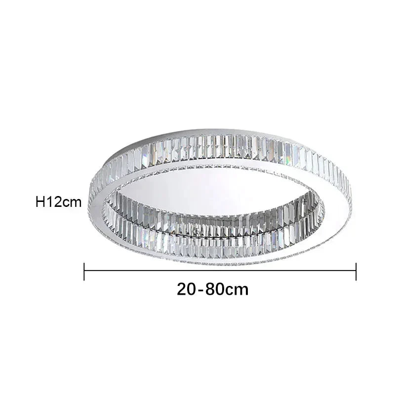 Lámpara de techo circular de cristal DecorBites™ con iluminación LED para interiores, ideal para sala de estar, dormitorio o estudio.