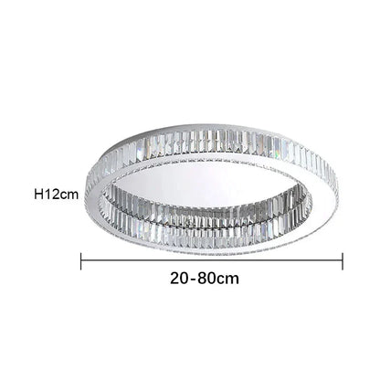 Lámpara de techo circular de cristal DecorBites™ con iluminación LED para interiores, ideal para sala de estar, dormitorio o estudio.