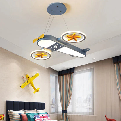 DecorBites™ Kids Airplane Ceiling Lights Remote Control Dimmable LED Chandelier