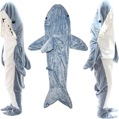 Decobites Shark Blanket Sleeping Bag Cosplay Onesies Costume Homewear Pajamas Blanket Office Nap