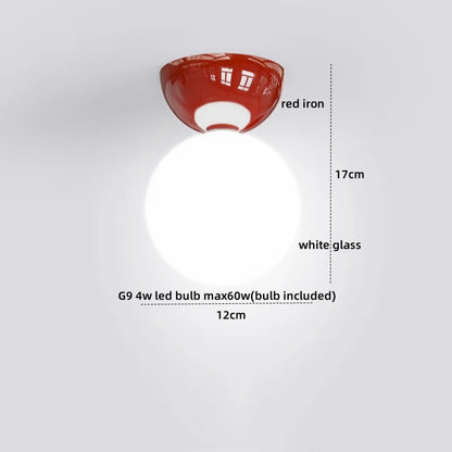 Lámpara de techo LED DecorBites™ de hierro y cristal - Luminarias de estilo nórdico moderno