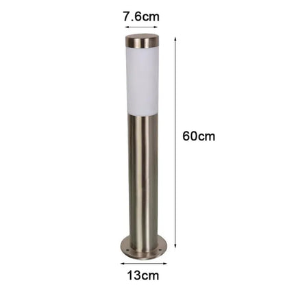 DecorBites™ مصباح مسار عمود المناظر الطبيعية باللون الأسود والفضي لتزيين الحديقة