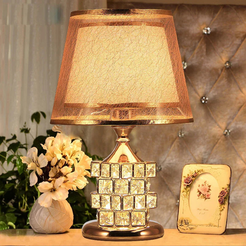 DecorBites™ Crystal Table Lamp: Elegant European Style Home Decor and Wedding Gift