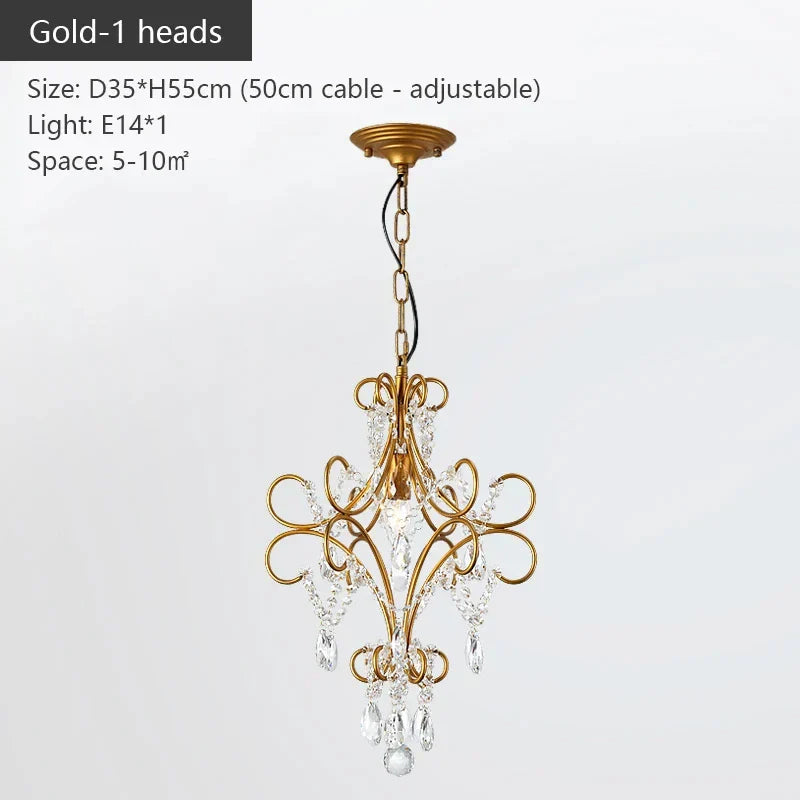 DecorBites™ Iron Crystal Chandelier: Modern Industrial Luxury for Home Lighting