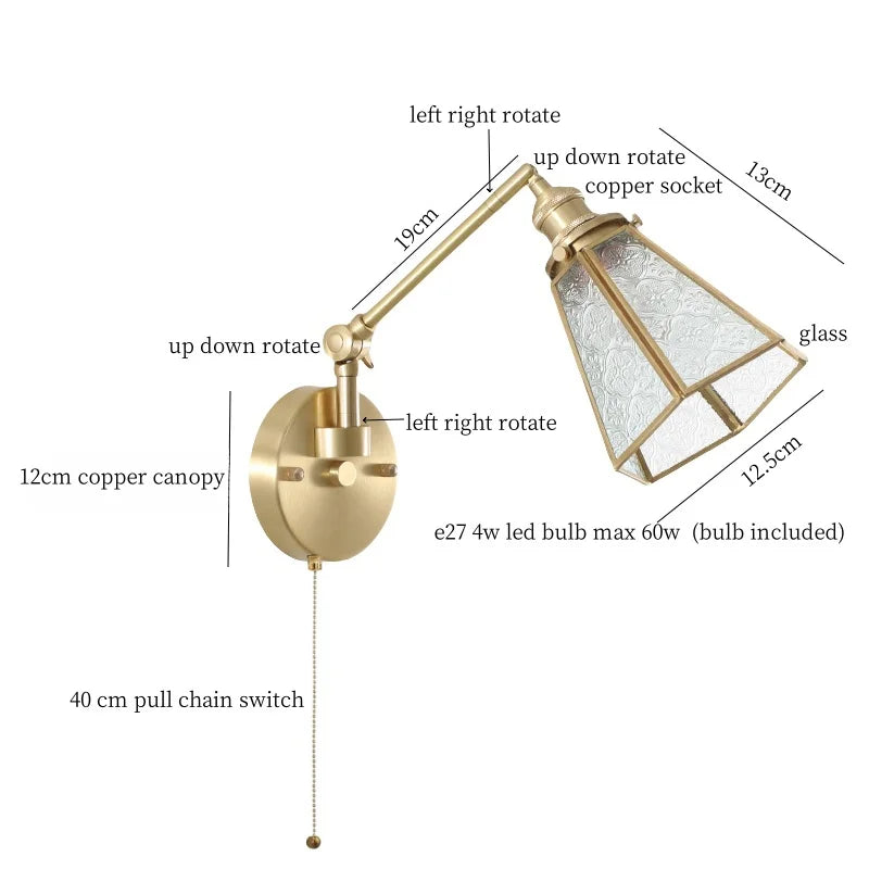 DecorBites™ Clear Glass LED Wall Sconce Switch Light - Nordic Minimalism Design