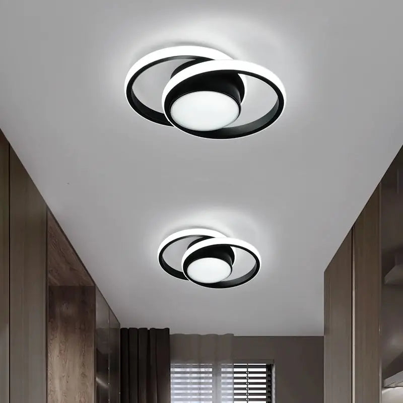 DecorBites™ Black Gold LED Ceiling Lights with Remote Control - Indoor Chandelier Lighting
