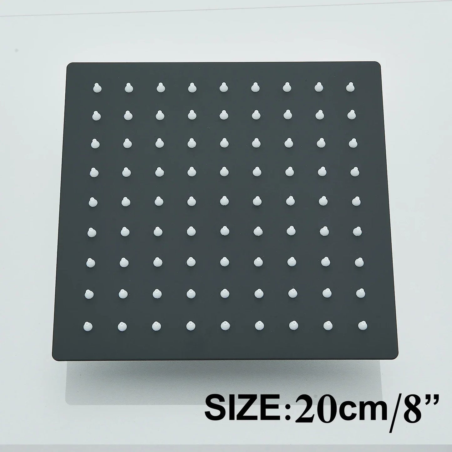 DecorBites™ 12" Matte Black Rainfall Shower Head Set with Shower Arm