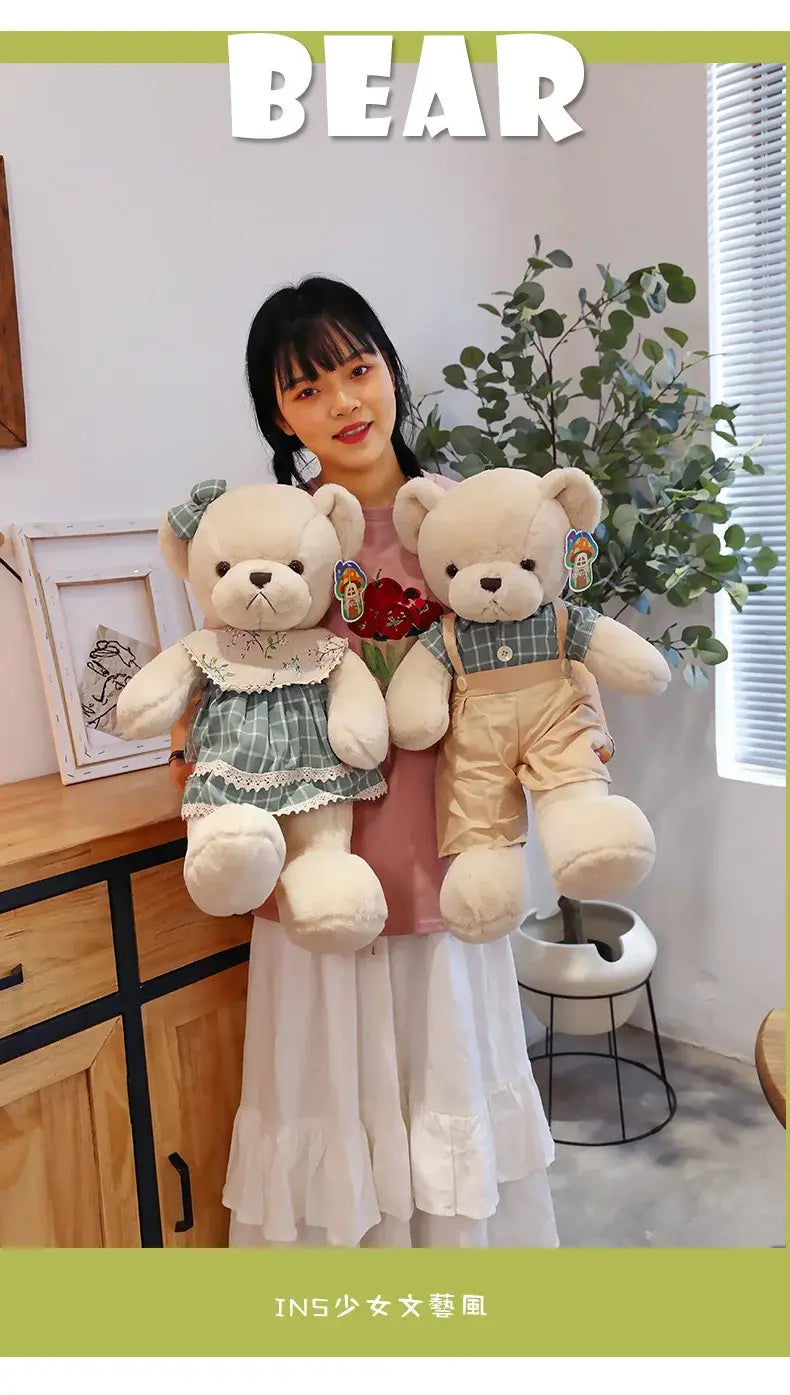 Decorbites™ Juguetes de Peluche de Oso Pareja de 80 cm Regalo de Navidad