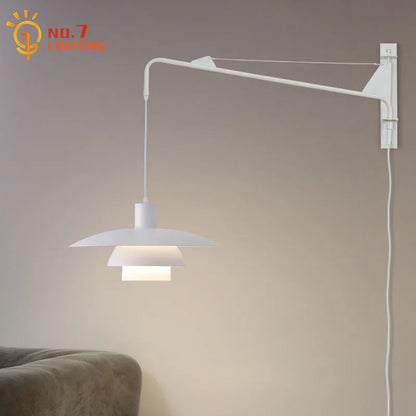 Lámpara de pared giratoria DecorBites™ Cream Wind con brazo oscilante para iluminación interior