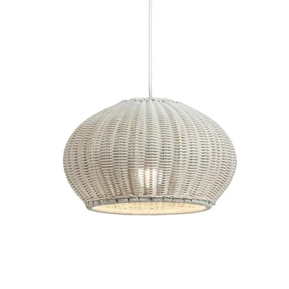 DecorBites™ Chinese Style Outdoor Rattan Weaving Pendant Lights for Courtyard and Garden