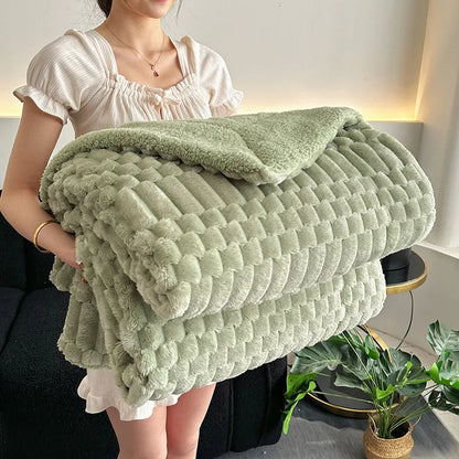 Manta de felpa de doble capa DecorBites™ para el hogar y los viajes