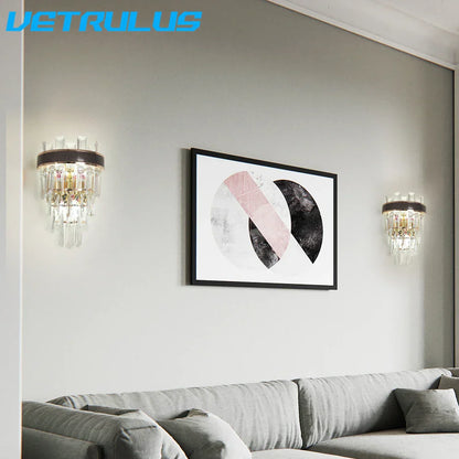Lámpara de pared LED de cristal DecorBites™ Diseño moderno y elegante para sala de estar y dormitorio