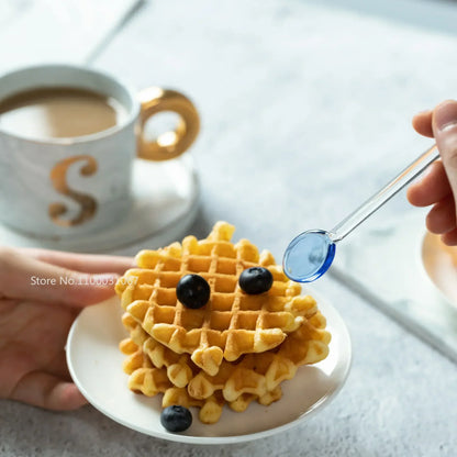 DecorBites™ Heat-resistant Glass Spoon Set for Coffee, Dessert & Seasoning Jar, Tea Spoon