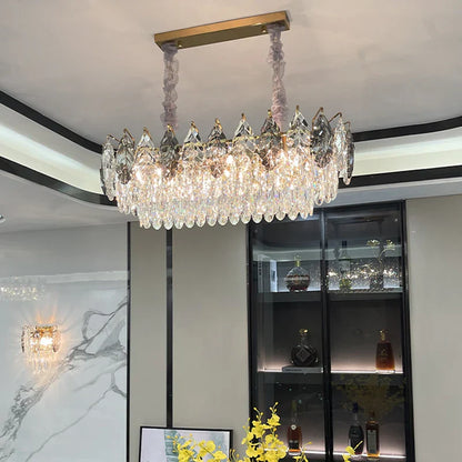 DecorBites™ Crystal Chandelier: Luxury Modern Lighting for Living Room, Bedroom, Kitchen