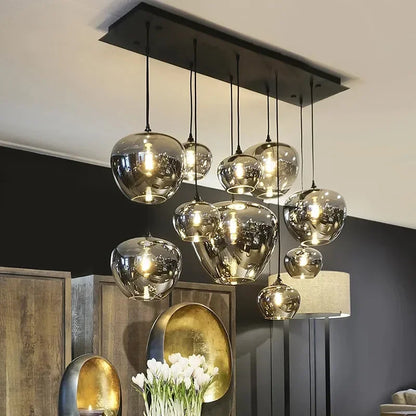DecorBites™ LED Glass Pendant Chandelier for Kitchen Dining Bar Décor