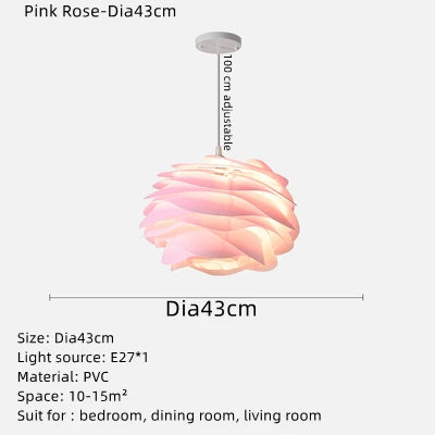 DecorBites™ CARMINA Rose Flower Pendant Lights for Kitchen Bedroom Living Room