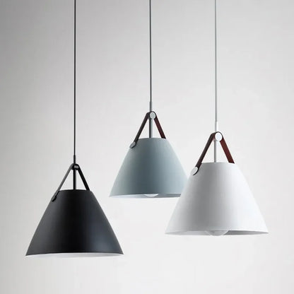 Scandinavian Painted Metal Pendant Light
