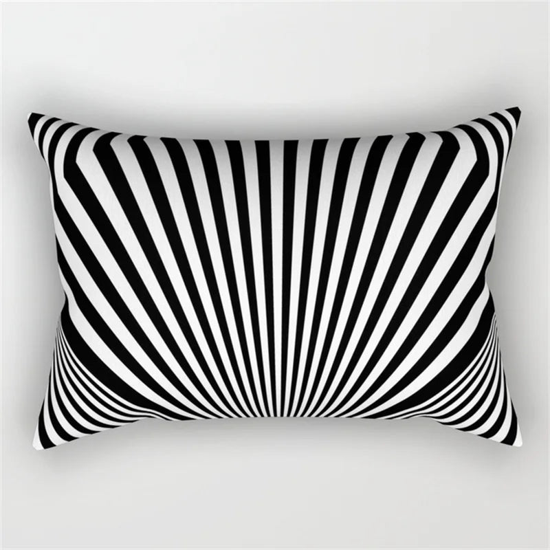 طقم غطاء وسادة للخصر بتصميم هندسي مموج من DecorBites™