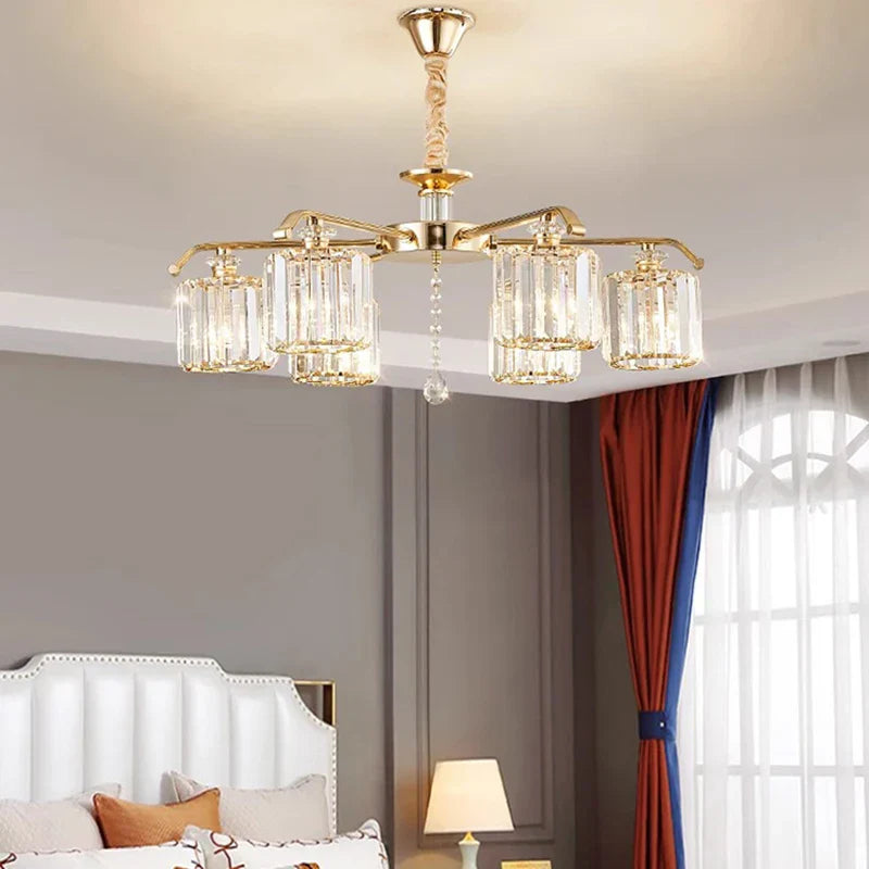 DecorBites™ Crystal Lustre Chandelier: Modern Luxury Indoor Lighting Fixtures