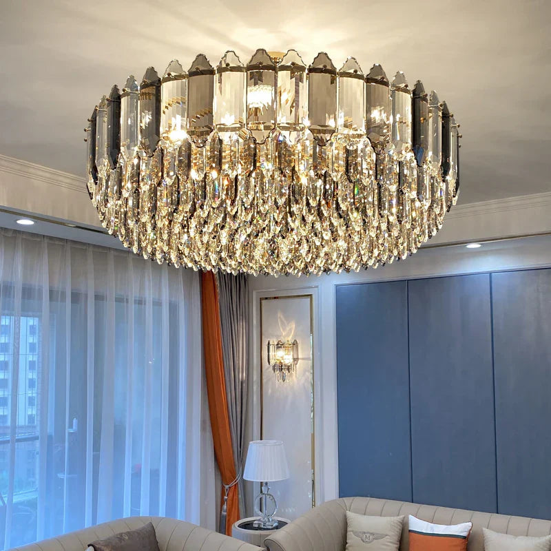 DecorBites™ Crystal Chandelier: Post Modern Luxury Light for Living Room, Bedroom, Kitchen & Dining Room