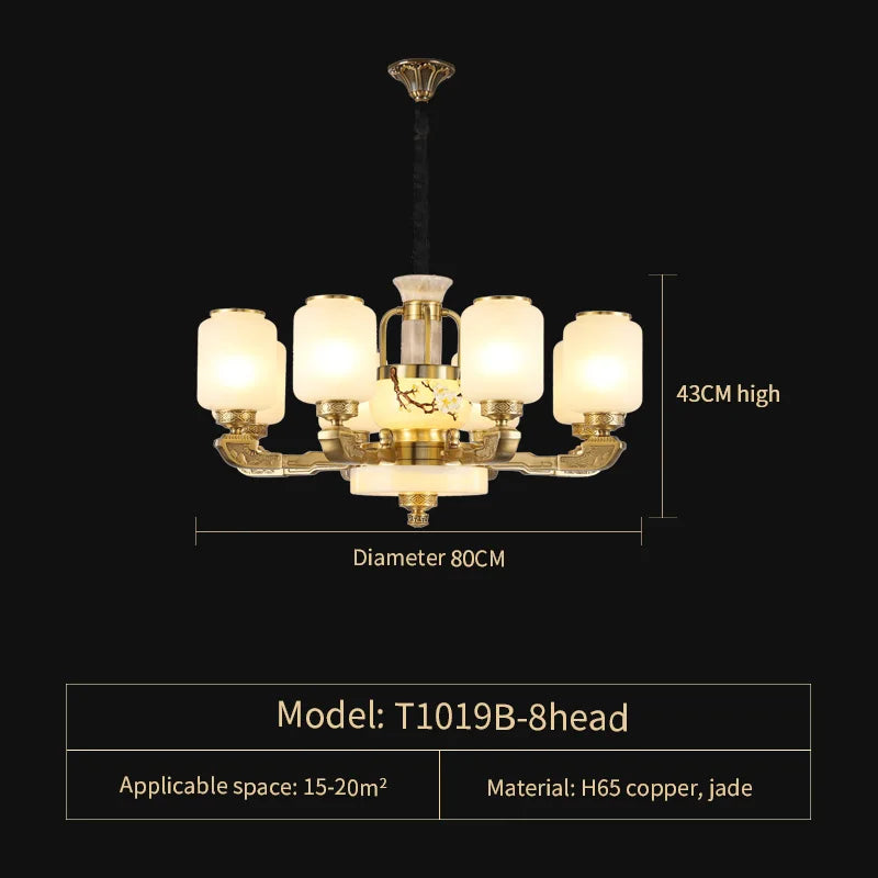 DecorBites™ Jade Chandelier for Luxe Living Spaces