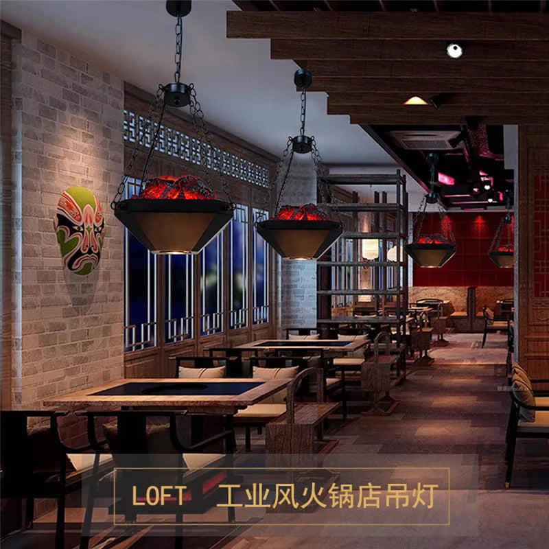 DecorBites™ Industrial Pendant Light: Retro American Style Chandelier for Dining Room and Restaurant